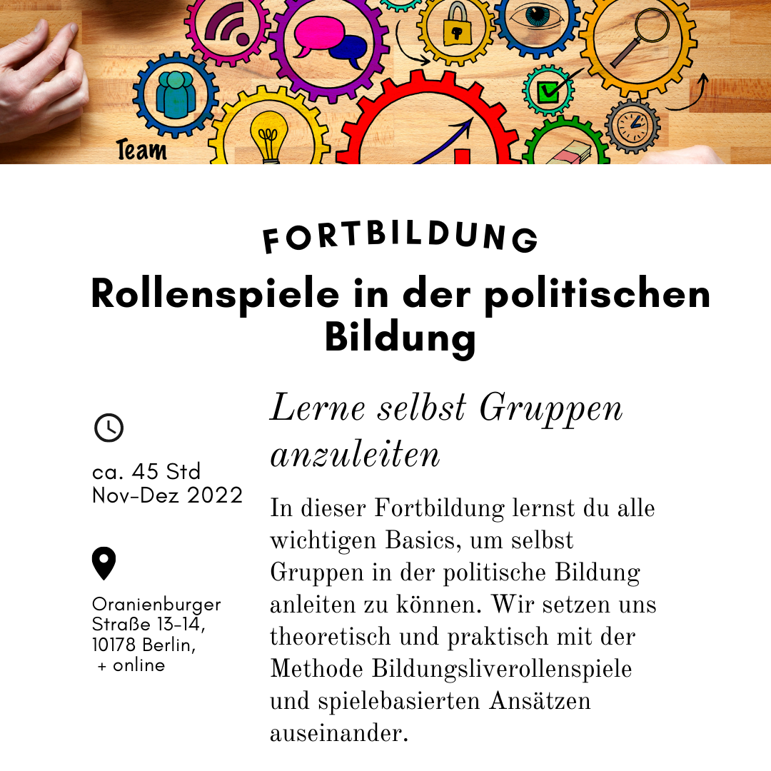 Fortbildung: Rollenspiele in der politischen Bildung